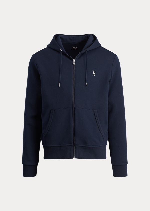 Sudaderas Con Capucha Polo Ralph Lauren Hombre Azul Marino - Double-Knit Full-Zip - TCKXO8137